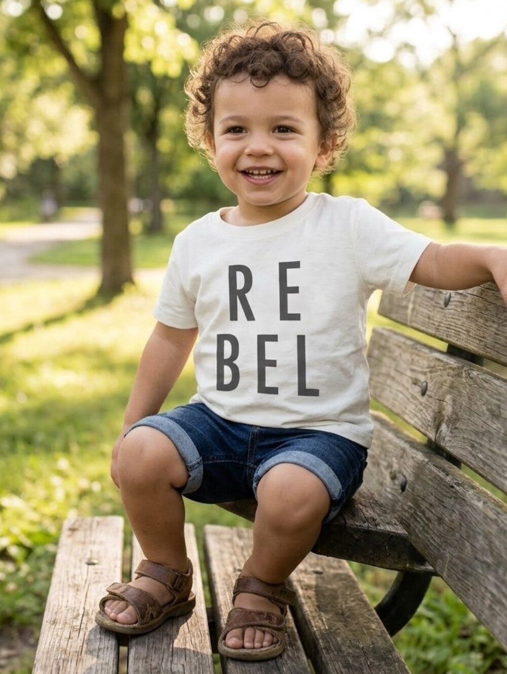 Rebel Toddler T-Shirt Minimalist Graphic Tee Boys & Girls Unisex Cotton Top 2T